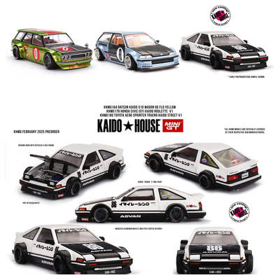 Kaido House + MINIGT Toyota AE86 Sprinter Trueno 合金 车模