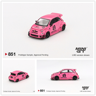 MINIGT 1:64 ABARTH 595 LB-WORKS x Abas Works Pink 合金 车模