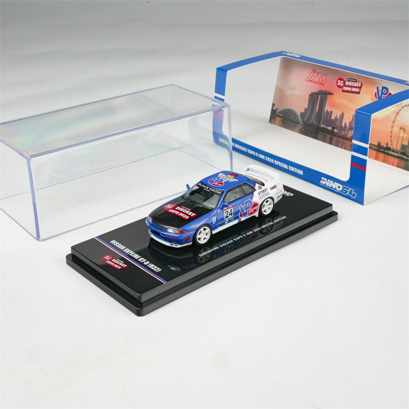 INNO 1:64 日产 NISSAN SKYLINE GT-R (R32) 新加坡特别版 车模