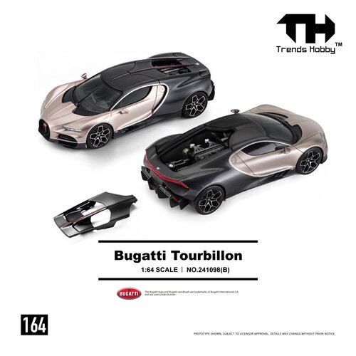 【预售】TH 1/64 布加迪 Bugatti Tourbillon 陀飞轮 - 金色 车模