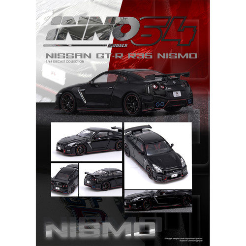INNO 1:64 NISSAN GT-R (R35) NISMO Black 仿真合金汽车模型