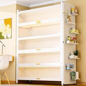 拉车套罩家用书柜带门防尘储物柜儿童多层落地铁艺书架客厅收纳钢