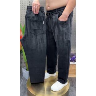 直筒休闲款 哈伦裤 弹力牛仔裤 老爹裤 春秋季 百搭青年宽松直角裤 男士