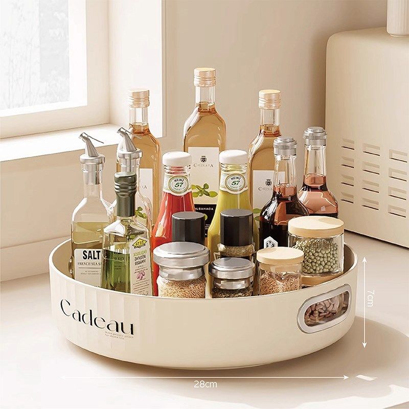 厨房台面旋转调料架置物架托盘多功能调味料品瓶罐盒转盘收纳神器,厨房/烹饪用具,调料置物架,淘宝优惠券,粉丝福利购,淘宝优惠卷