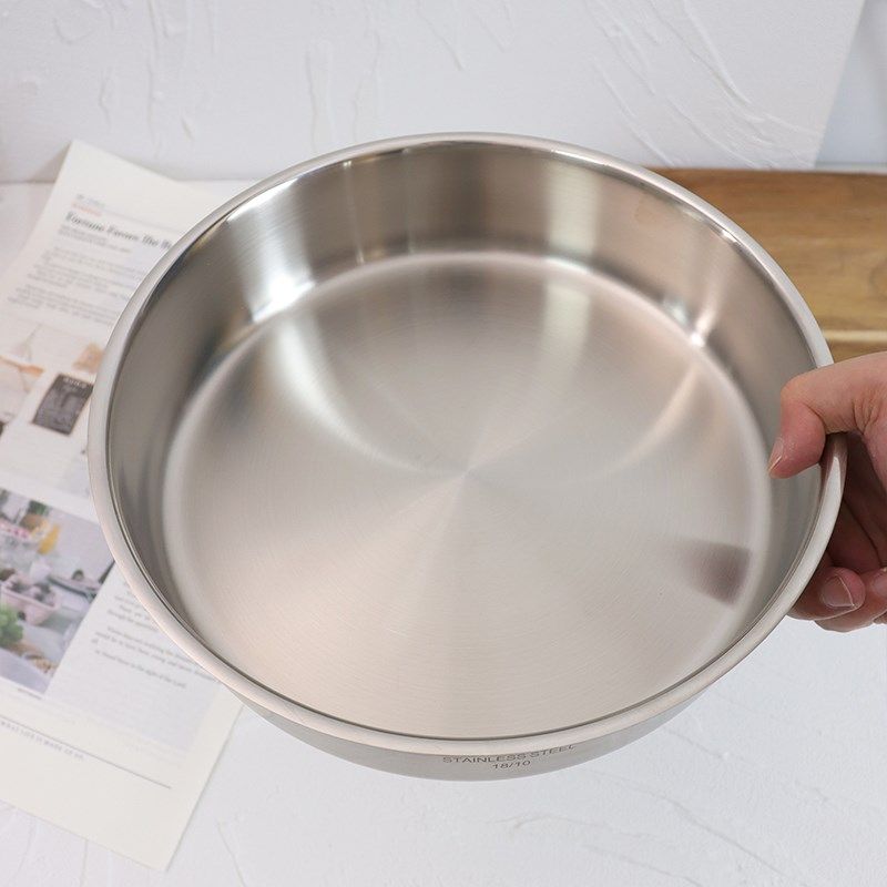 316不锈钢凉皮盆家用饺子盘圆盘加厚加深菜盘蒸鱼盘蒸年糕海鲜盘,餐饮具,盘,淘宝优惠券,粉丝福利购,淘宝优惠卷