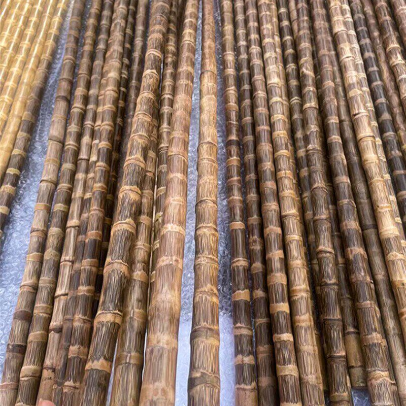 手工打磨竹棍龙血金丝竹实心武术竹棍登山杖助力行走防滑轻便手杖
