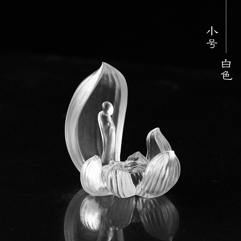 琉璃莲花香插花开见佛香座摆件居家客厅佛堂桌面摆放家用散香器