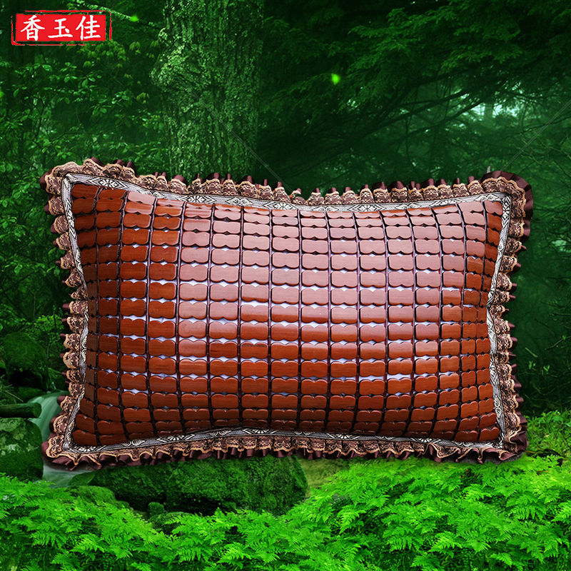 竹席枕头套 凉席枕套沙发腰靠凉爽双人单人儿童枕抱枕套子 竹枕套