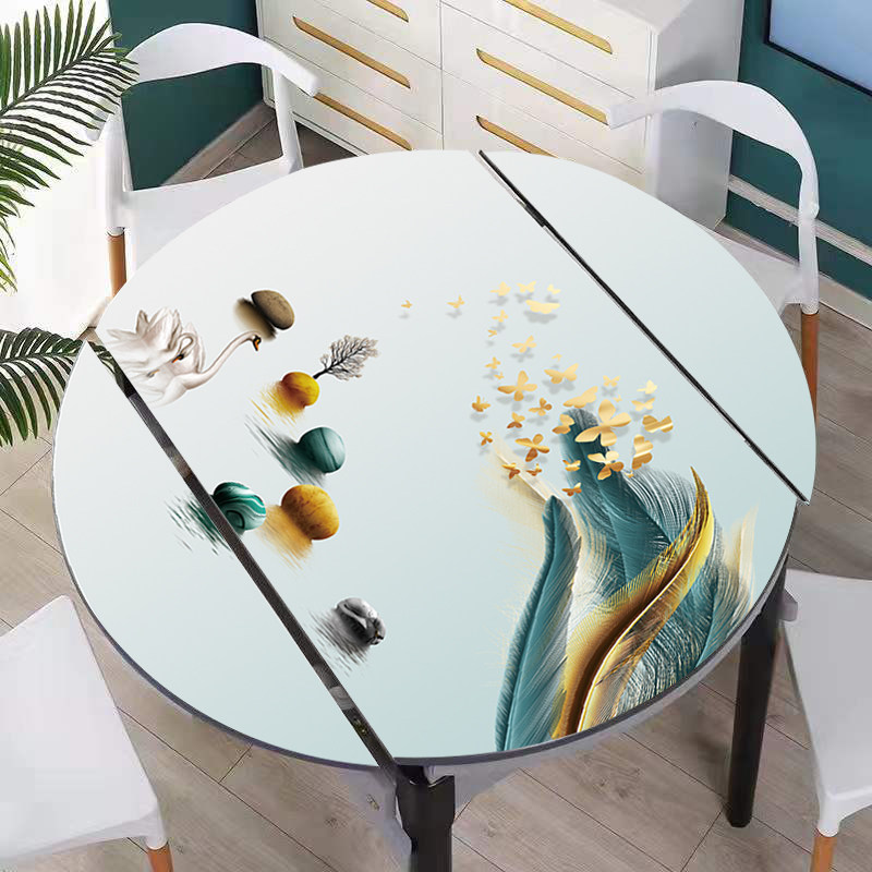 皮革桌布椭圆形折叠圆桌防水防烫新款加厚免洗桌垫不透明防烫盖布,居家布艺,桌布,淘宝优惠券,粉丝福利购,淘宝优惠卷