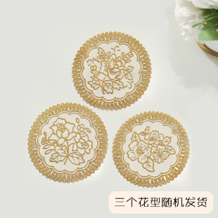 烫金色茶杯垫西餐垫碟子PVC碗垫烟灰缸垫花瓶盆垫茶几桌布垫 欧式