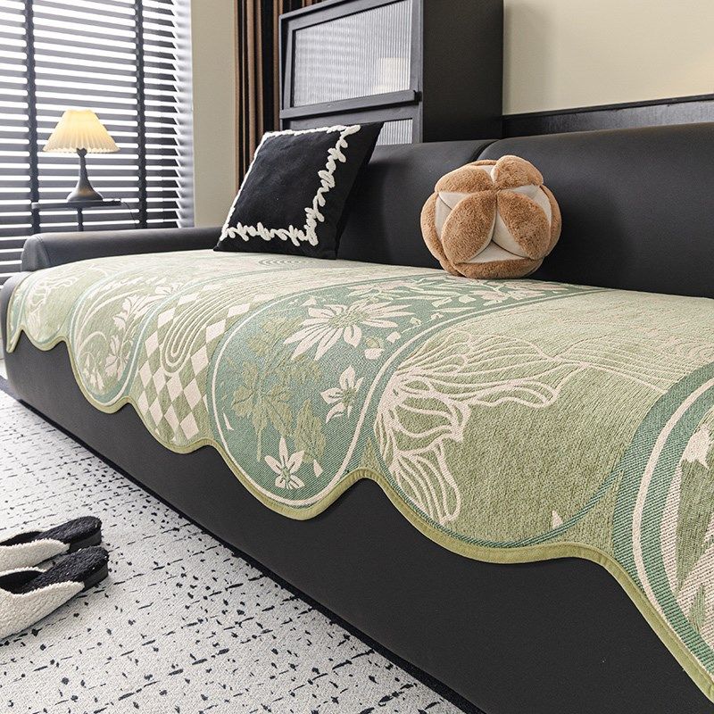 2025新款中古风异形不规则沙发垫子四季通用防滑直排一片式坐垫子,居家布艺,沙发垫,淘宝优惠券,粉丝福利购,淘宝优惠卷