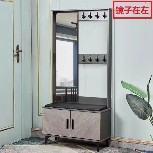 挂衣架全身镜轻奢美式意式免漆板门厅柜玄关鞋柜衣帽柜换鞋凳,住宅家具,穿鞋镜,淘宝优惠券,粉丝福利购,淘宝优惠卷