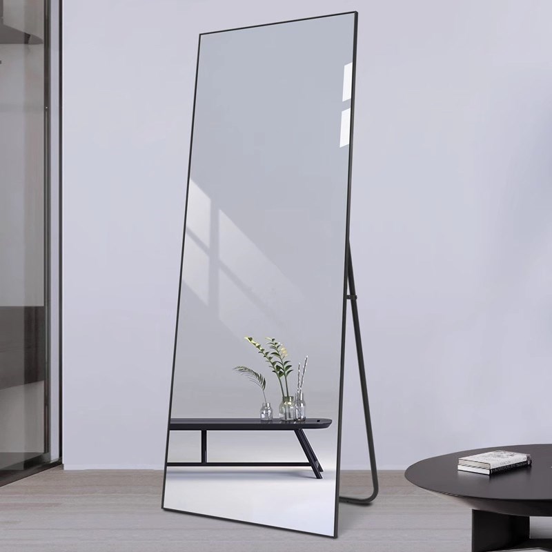 德国YJ全身穿衣镜落地服装店试衣镜贴墙家用极简立体镜子壁挂防爆