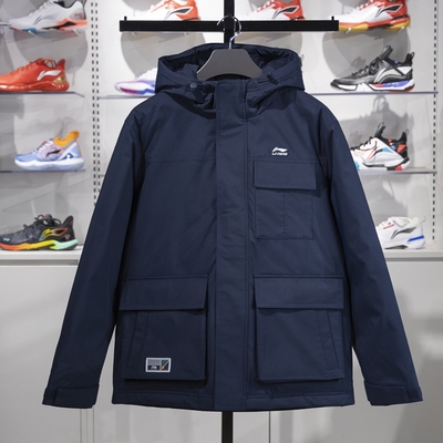 李宁羽绒服男款2024秋季