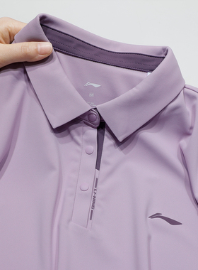 李宁团购系列POLO衫2025新款翻领短袖半袖冰丝速干T恤女APLV016