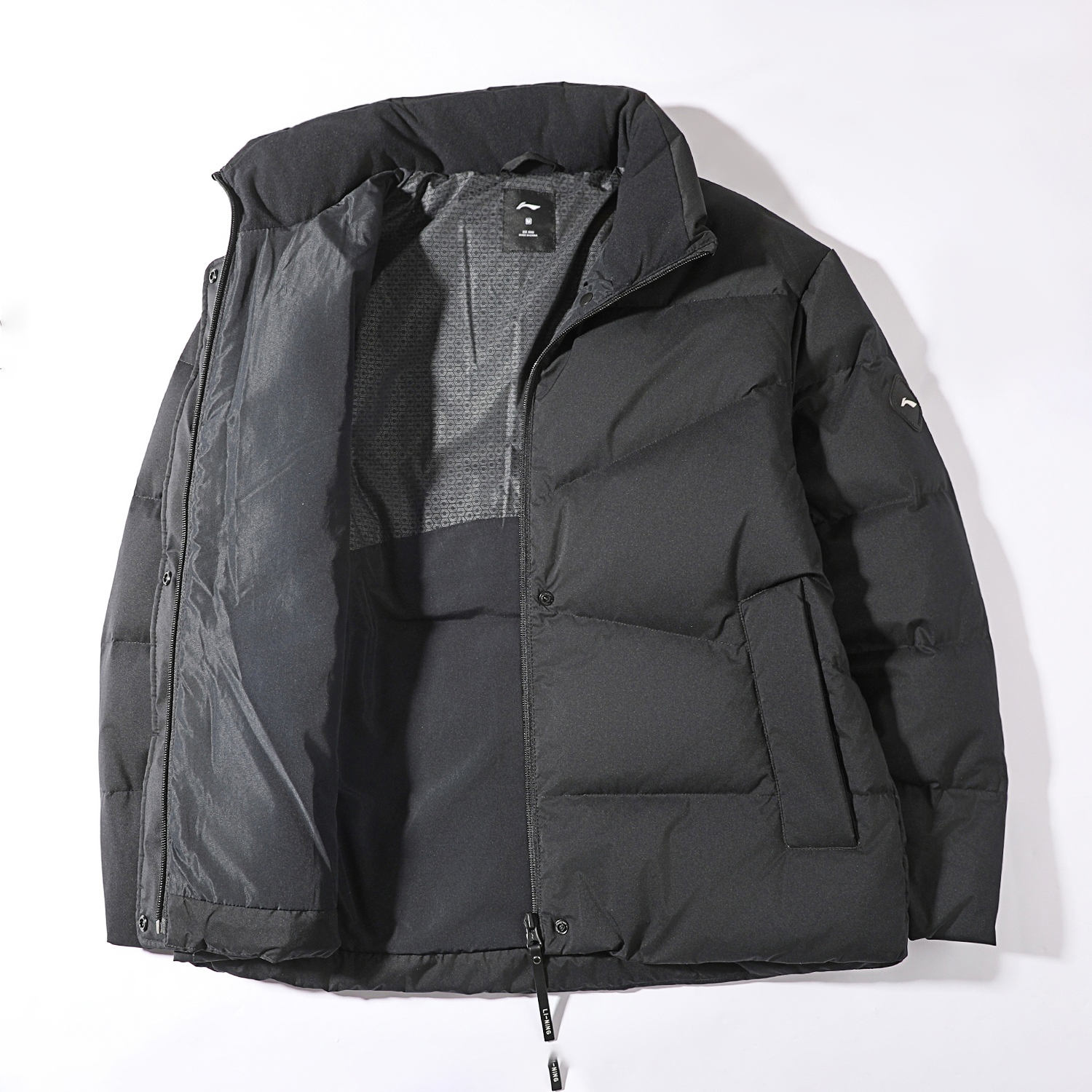 李宁无帽短羽绒服女款2025冬季新款加厚保暖鸭绒宽松潮流上衣外套