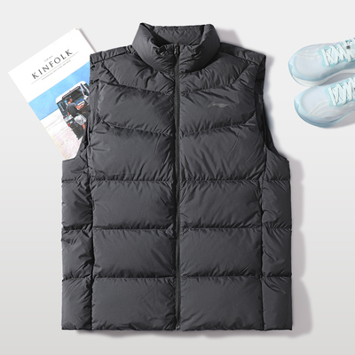 李宁薄款羽绒马甲男款2025冬季新款健身系列90%鸭绒保暖羽绒服