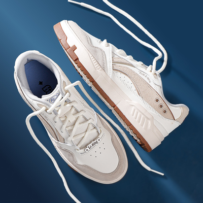 李宁板鞋男鞋2025春季新款COMMON 80s经典潮流舒适休闲鞋AGCV023