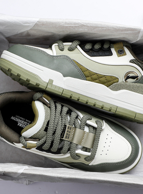 李宁秋冬款加厚板鞋男鞋2025冬季新款001 BTC舒适软弹防滑休闲鞋