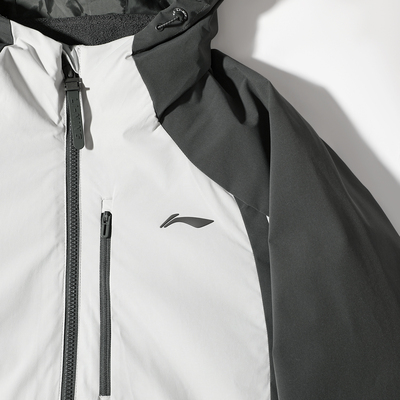 李宁冲锋衣男款2025秋季新款三合一可拆卸运动风衣防泼水连帽外套