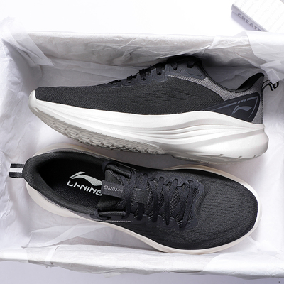 李宁轻风v3跑步鞋男2026春节新款网面透气男鞋减震回弹休闲慢跑鞋