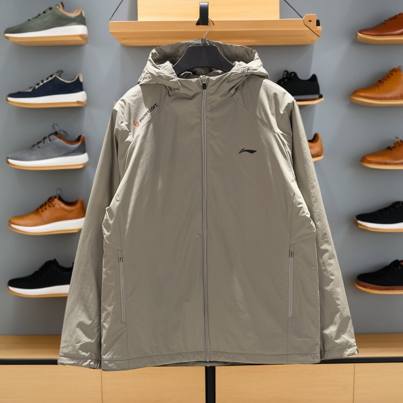 李宁短棉服男防泼水2025年冬季新款户外防风保暖运动休闲连帽外套