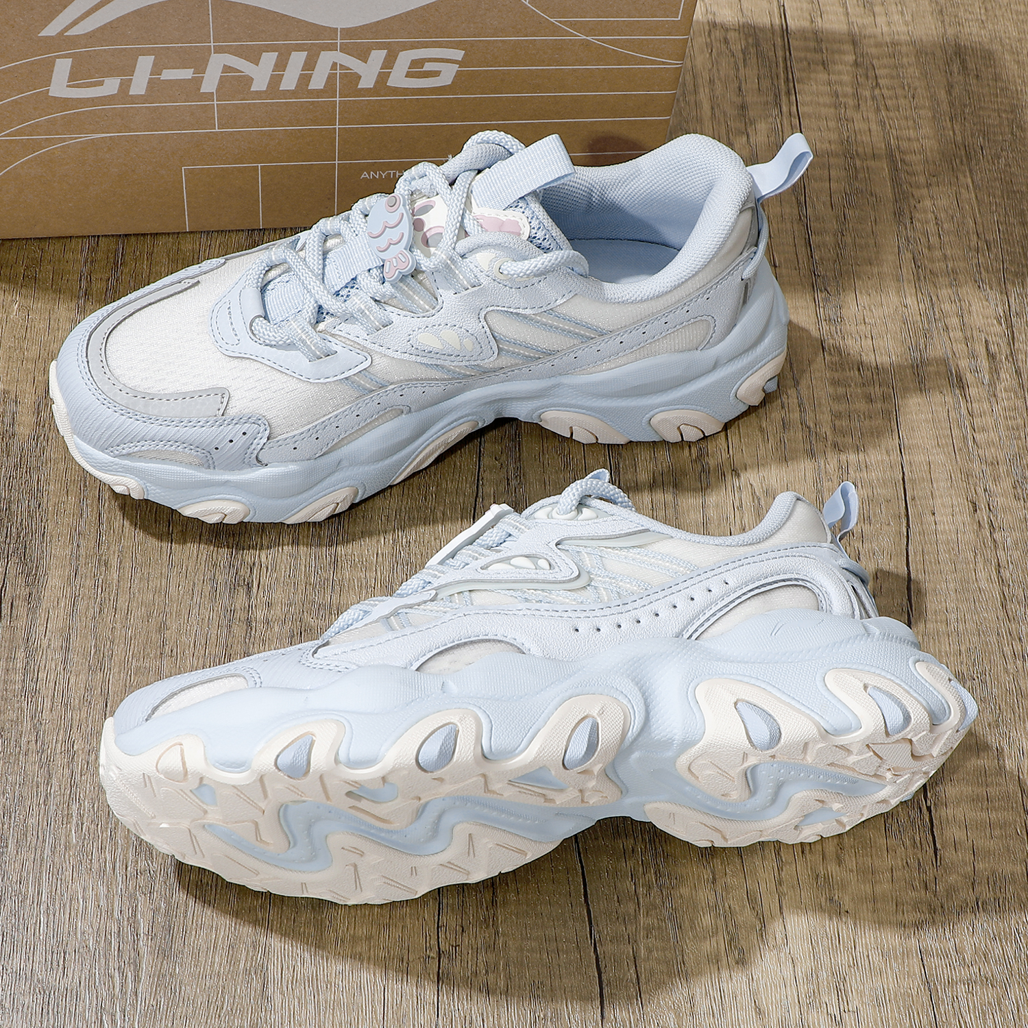 李宁猫爪鞋女款2025秋季新款软底运动鞋厚底老爹鞋舒适休闲鞋女鞋