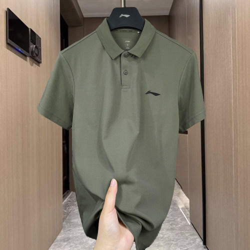 李宁男士短袖POLO衫2025夏季新品健身系列凉感舒适短袖APLV037
