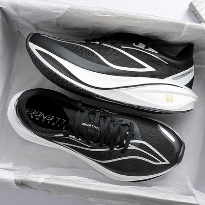 李宁飞电5C跑步鞋男款2025冬季新款䨻丝轻量高回弹竞速专业跑鞋