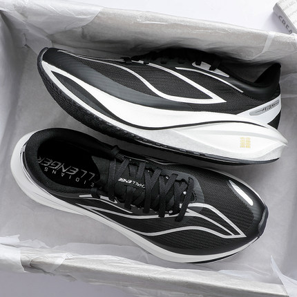 李宁飞电5C跑步鞋男款2025冬季新款䨻丝轻量高回弹竞速专业跑鞋