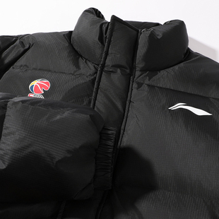 CBA篮球系列80%鸭绒宽松户外外套 新款 李宁厚款 短羽绒服男2025冬季