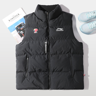 篮球系列运动休闲保暖无袖 新款 棉服 2025冬季 李宁CBA棉马甲男款