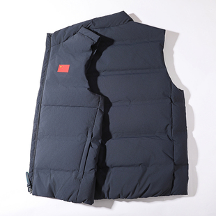 李宁国旗款羽绒马甲男款2025冬季新款荣耀系列90%鸭绒无袖羽绒服