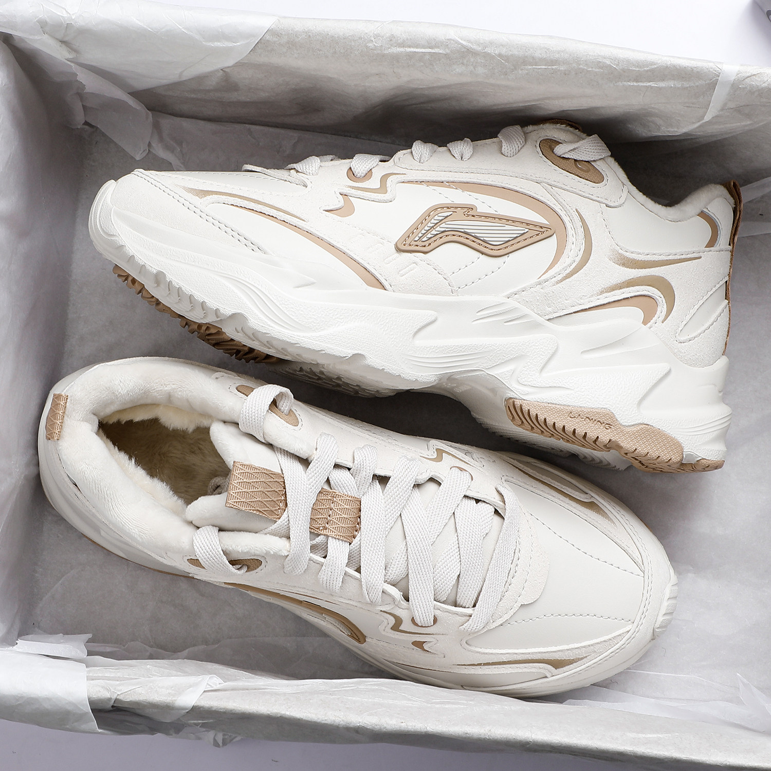 李宁加绒运动鞋女2025冬季新款防泼水鞋子软底中帮秋冬休闲鞋女鞋,运动鞋new,运动休闲鞋,淘宝优惠券,粉丝福利购,淘宝优惠卷