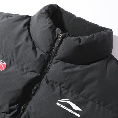 李宁CBA棉马甲男款2025冬季新款篮球系列运动休闲保暖无袖棉服