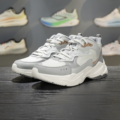 李宁加绒中帮休闲鞋男鞋2025冬季新品舒适软底防滑鞋子户外运动鞋