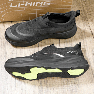 go2代休闲鞋 一脚蹬透气跑步鞋 男款 新款 AGLV005 2025春季 李宁soft