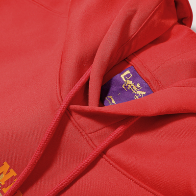 李宁日进斗金卫衣男女同款2026春季新款红色连帽长袖宽松套头衫