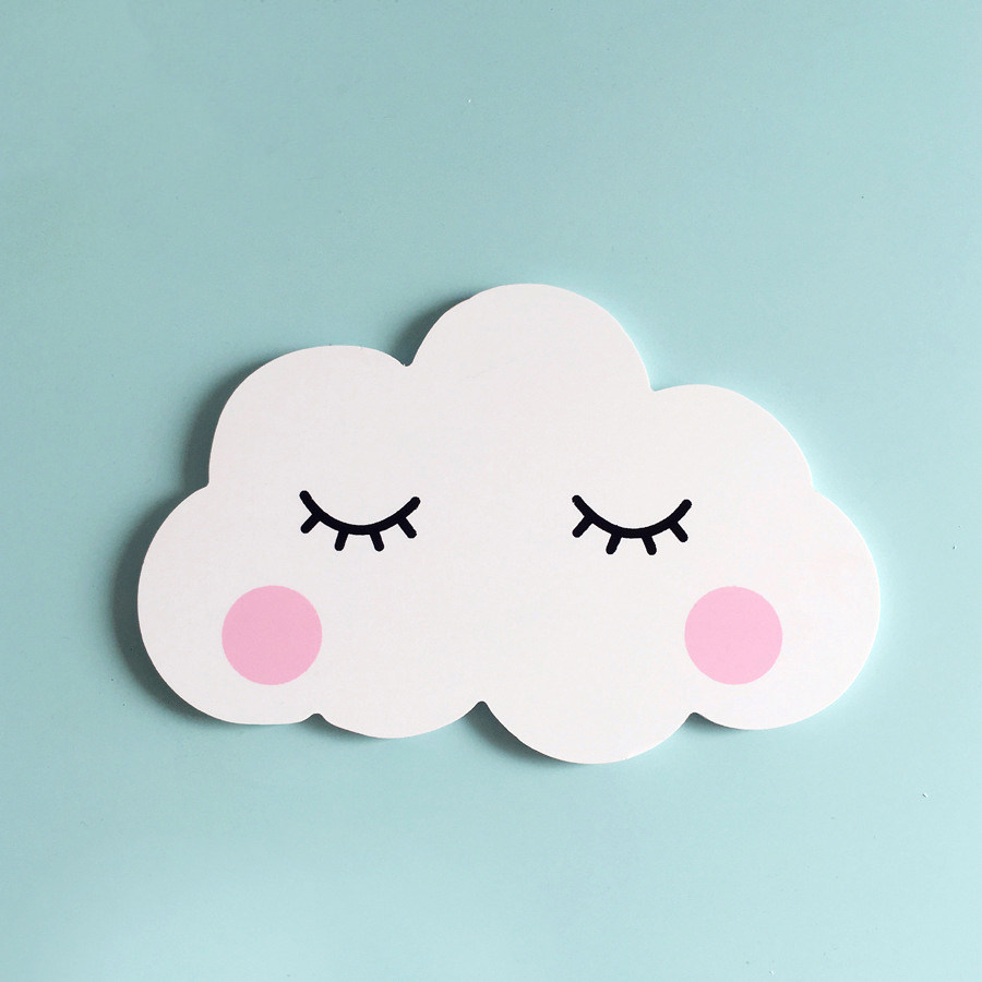ins白色笑脸云朵睫毛彩虹墙贴幼儿园儿童房床头墙面装饰立体墙贴