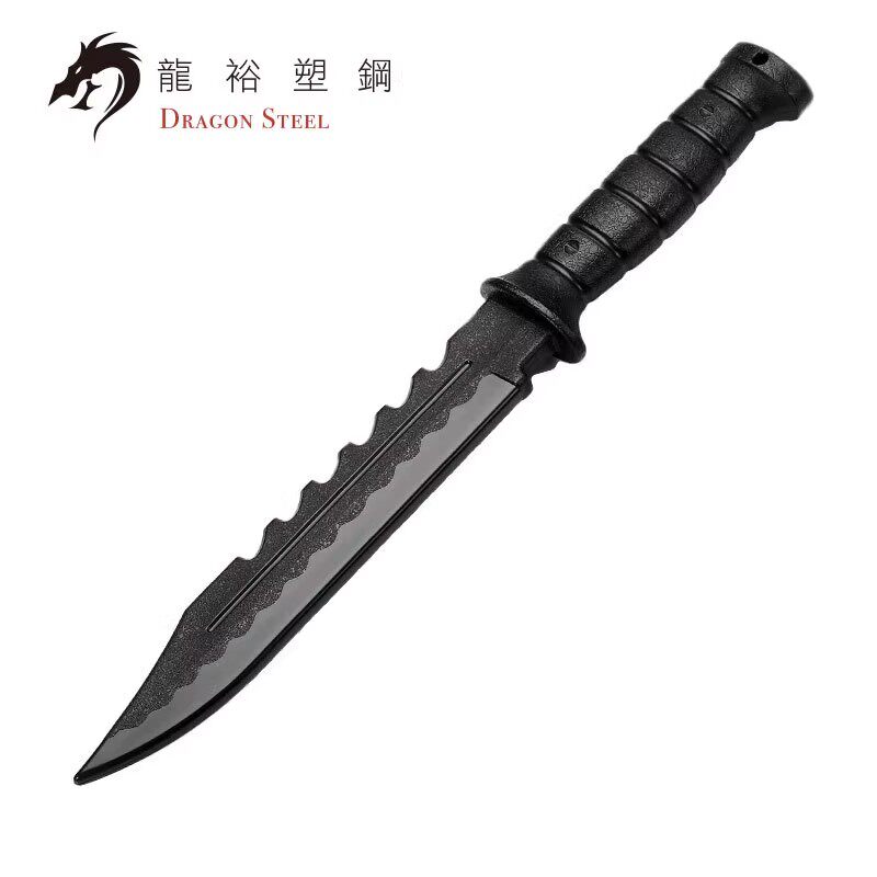 台湾龙裕军刀塑钢塑胶防身训练武术刀练习安全无刃户外表演装备刀