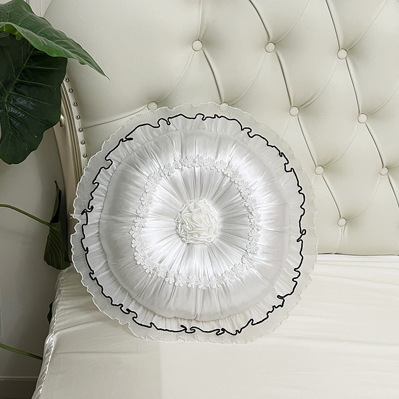 法式蕾丝花边圆抱枕南瓜枕靠垫