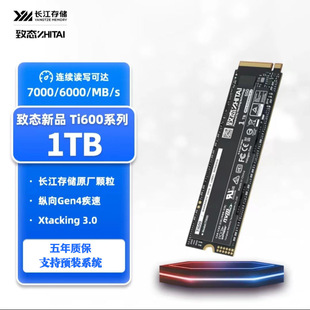 SSD 长江存储NVME PCIE4.0台式 机笔记本通用固态 致态Ti600