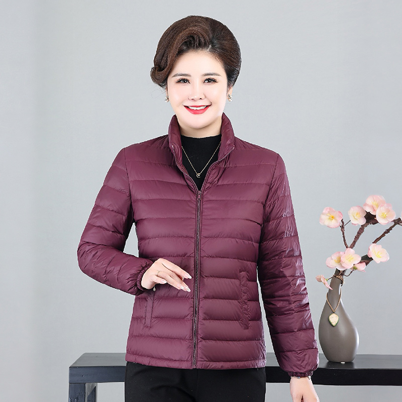 中老年妈妈羽绒服短款