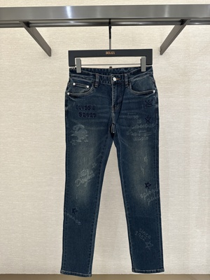 DEGAIA 鼎锋秋冬推荐 男士时尚字母涂鸦印花牛仔裤 DUFBAN080270