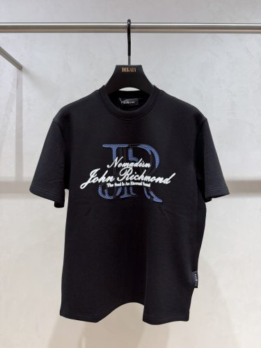 John Richmond男装26秋冬新款短袖T恤字母印花薄绒款JUIBAT201202
