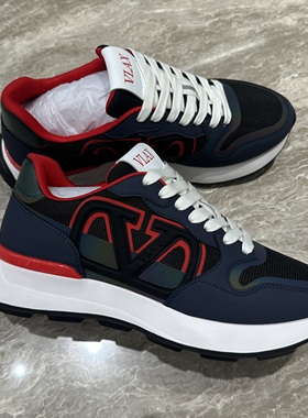 Chishaluo 25秋冬新款 男士时尚字母拼色系带厚底休闲鞋 VL15824F