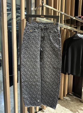 Dartin Bonaparto 25秋冬新款 男士满印花版直筒牛仔裤SDJ2517157