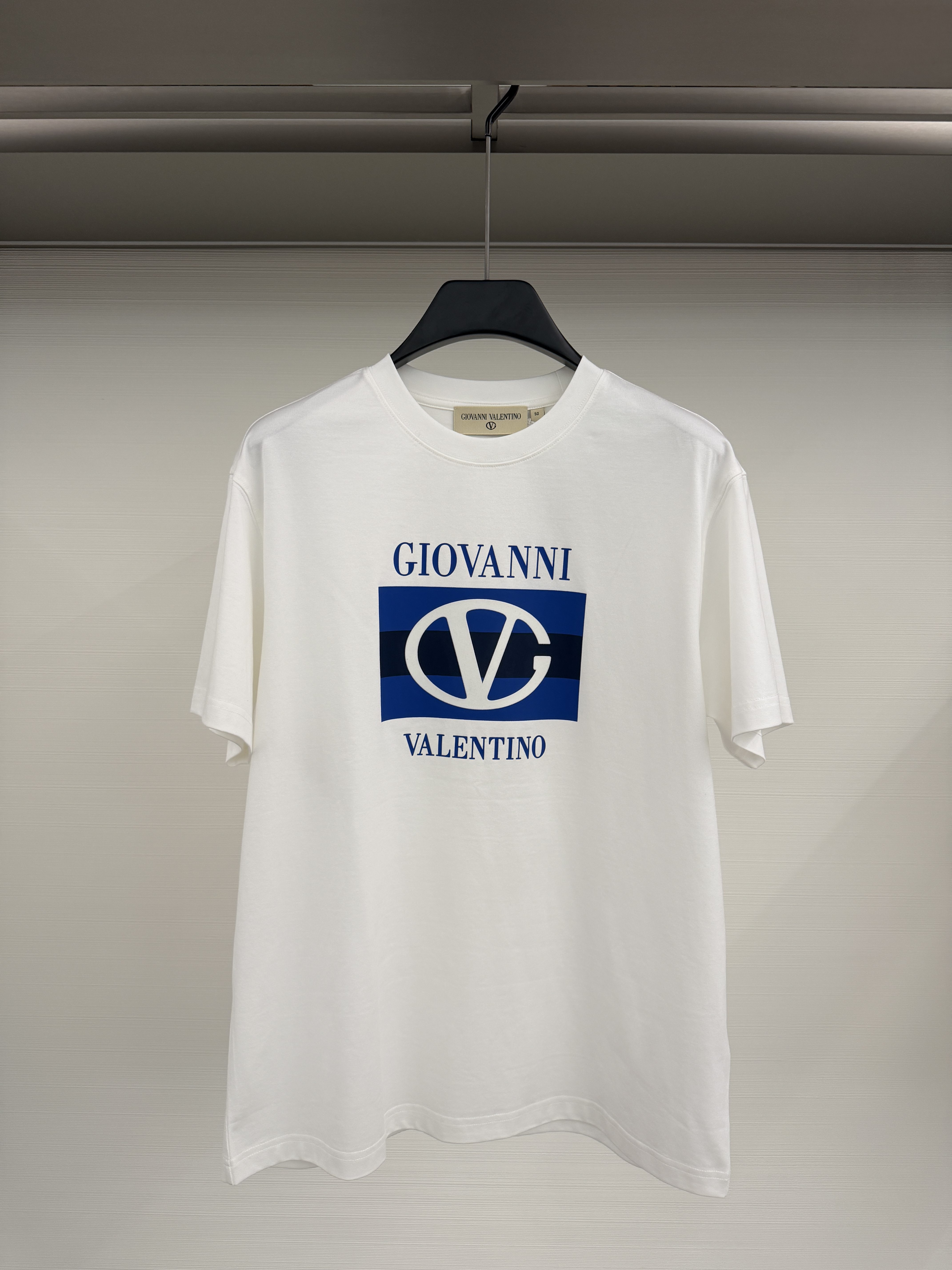 Giovanni Valentino 26春夏新款 男士字母logo印花T恤 VT62860133