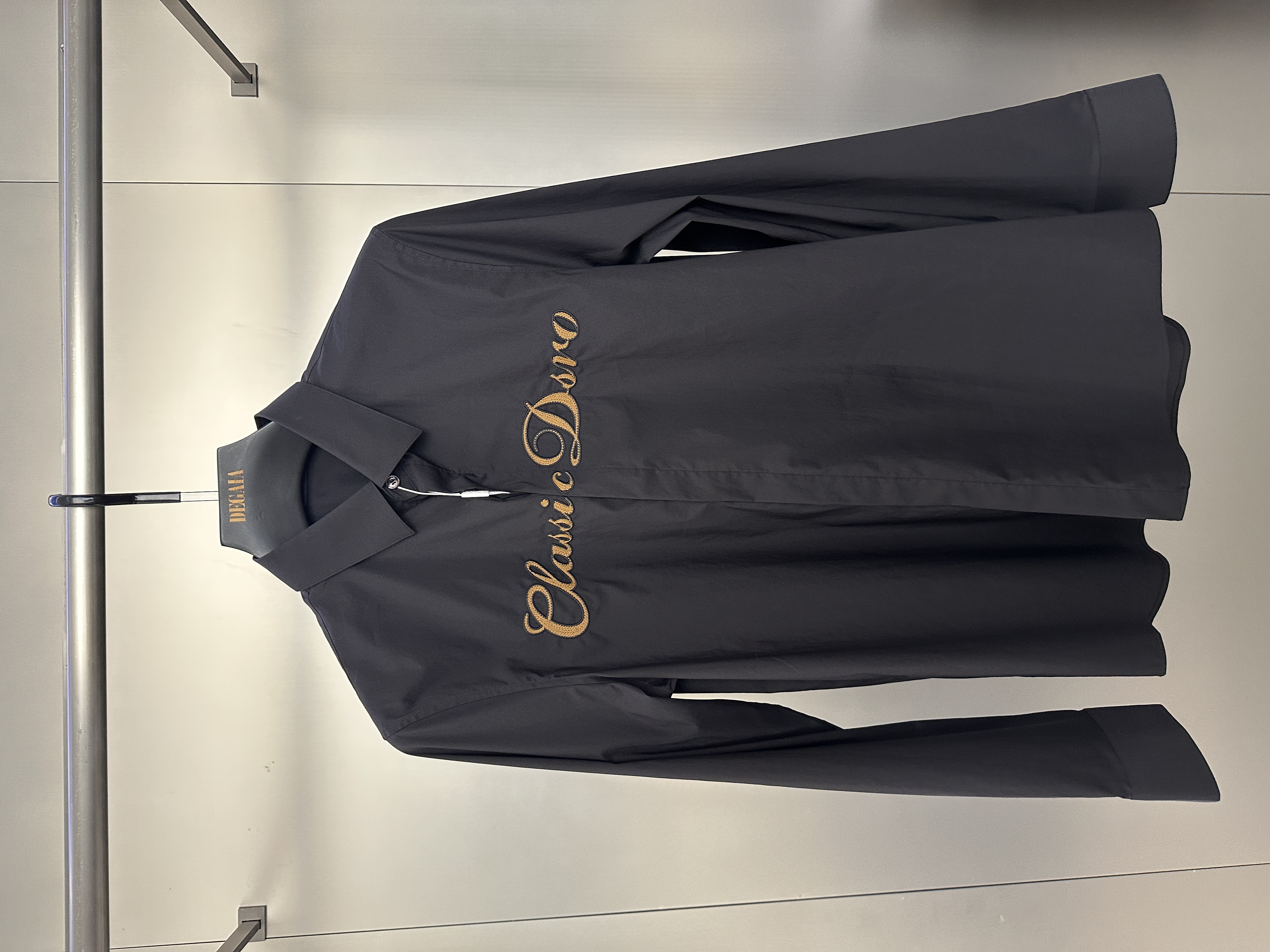 DOSERMO 鼎锋秋冬推荐 男士时尚字母刺绣翻领休闲衬衫 660143023