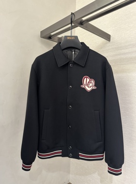 DEGAIA 25秋冬新款 男士时尚胸前刺绣翻领休闲夹克衫DUHBAI050210